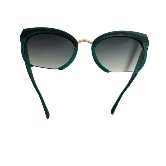 SUN GLASSES SUNGLASSES Green Black Plastic Frame Oversized Shades Beach Summer - Picture 14 of 14